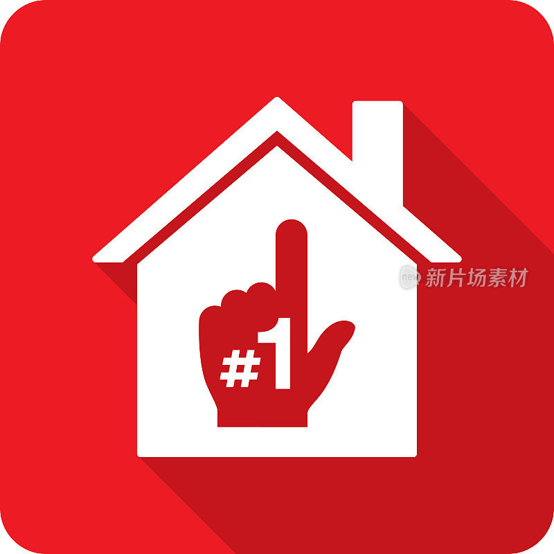 House Number One Hand图标剪影